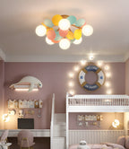 Macaron ceiling lamp shown with discs layered closely