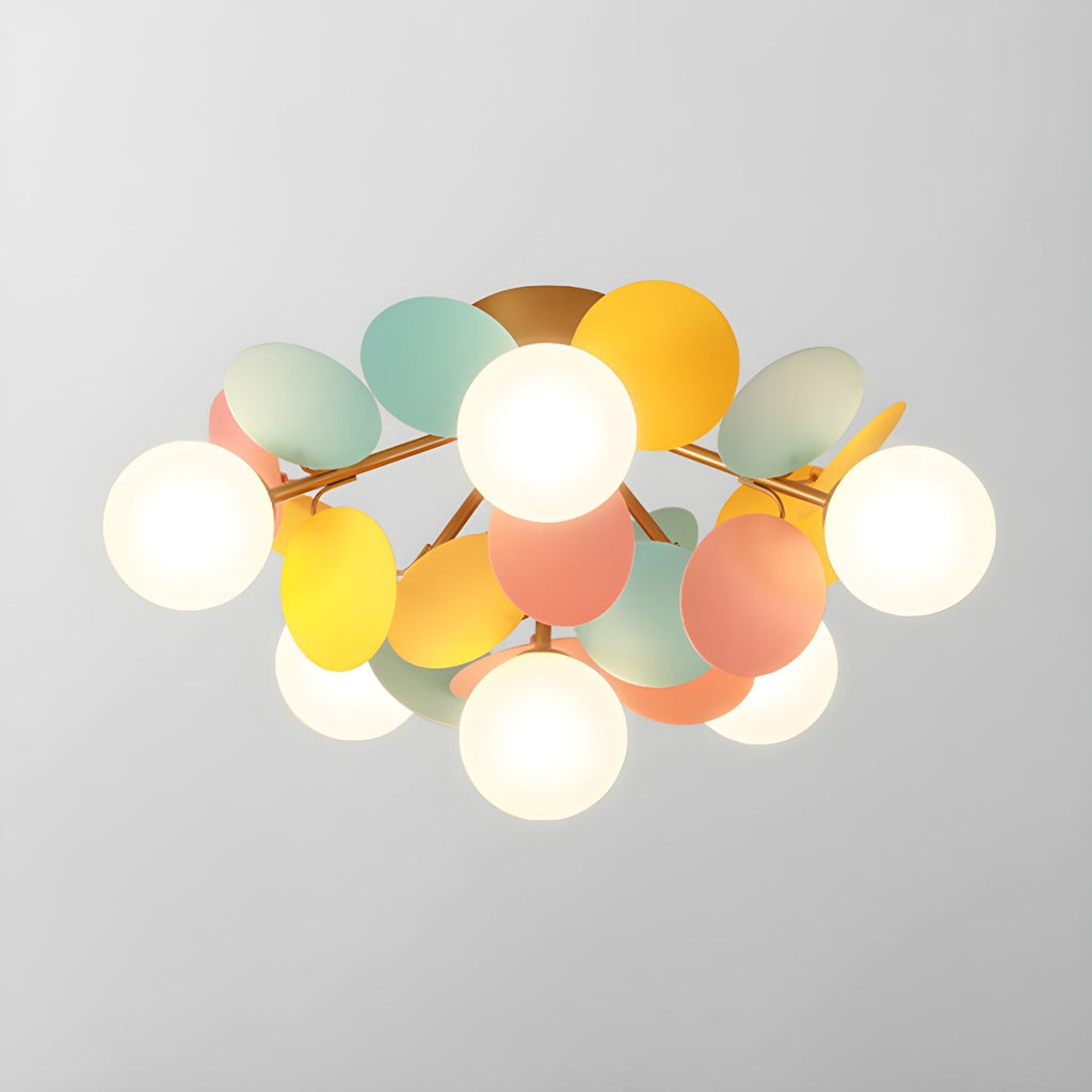 Loftlampe, Macaron akrylbladskiver, G9 pastel, 1/4/6/8 hoveder