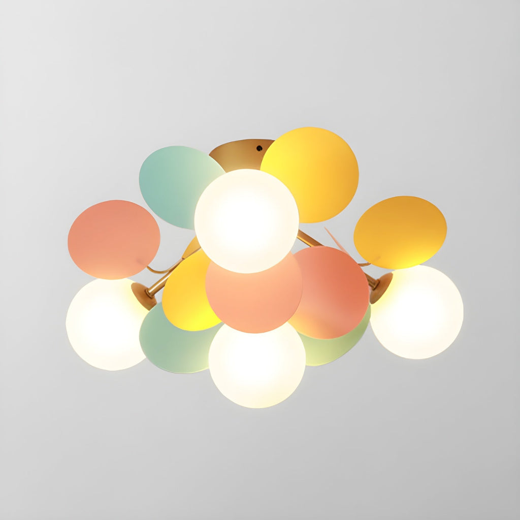 Loftlampe, Macaron akrylbladskiver, G9 pastel, 1/4/6/8 hoveder