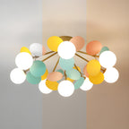 Loftlampe, Macaron akrylbladskiver, G9 pastel, 1/4/6/8 hoveder