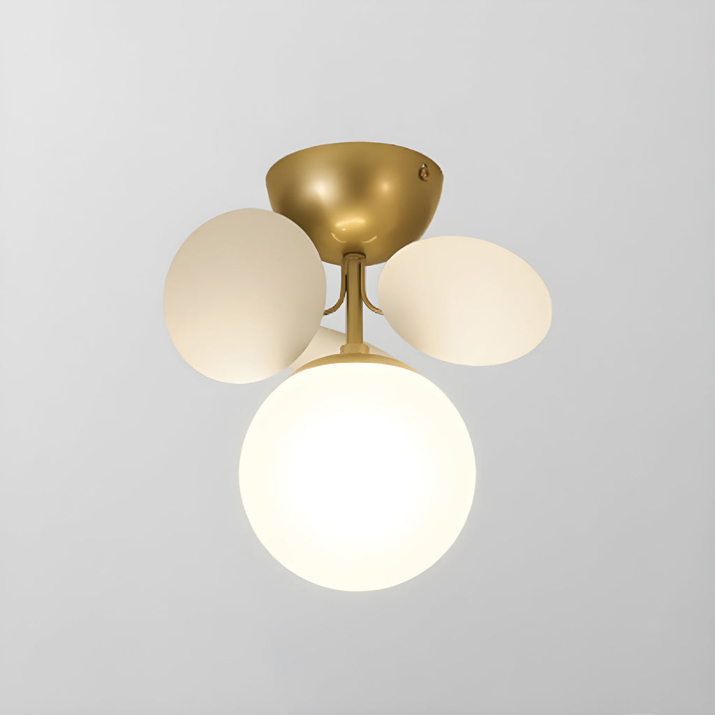 Multi-head macaron ceiling lamp styled in a bright room