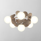 Acrylic leaf disc detail on the macaron ceiling lamp