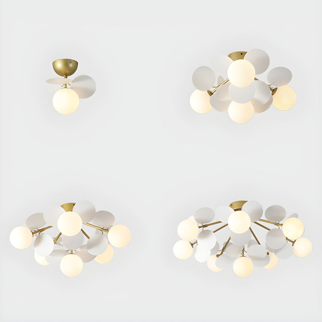 Loftlampe, Macaron akrylbladskiver, G9 pastel, 1/4/6/8 hoveder