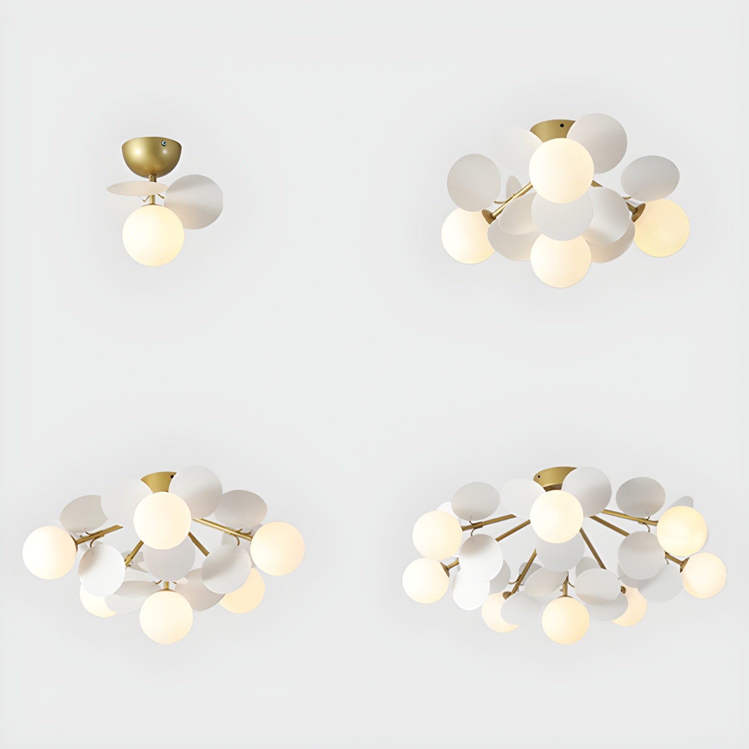 Loftlampe, Macaron akrylbladskiver, G9 pastel, 1/4/6/8 hoveder