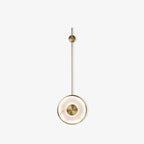 The short-rod version on white, disc close beneath the round brass wall plate.