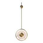 The medium-rod version on white, brass rod centred above the lit alabaster disc.