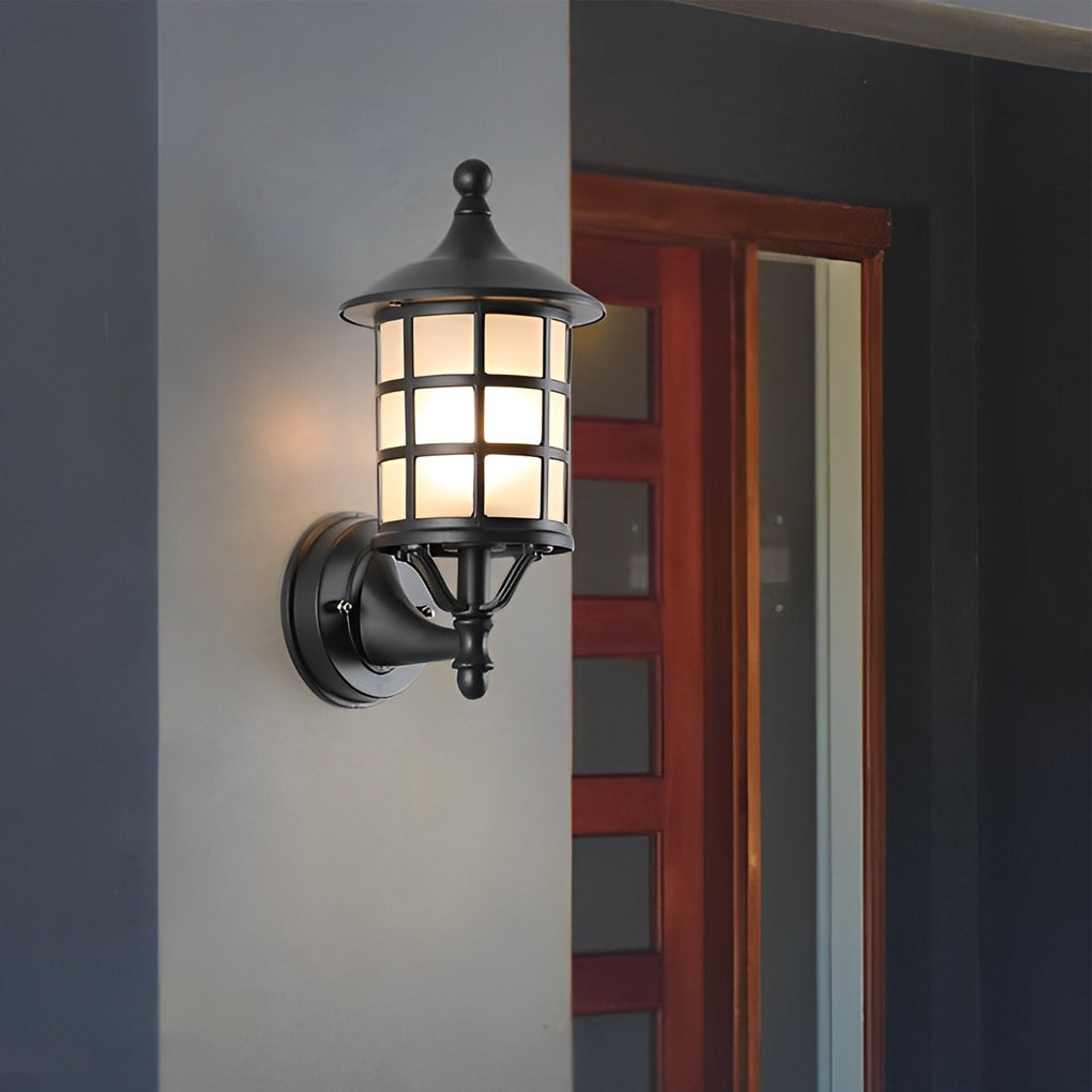 Outdoor Wall Sconce, Lancelot Round Aluminum With Solar LED