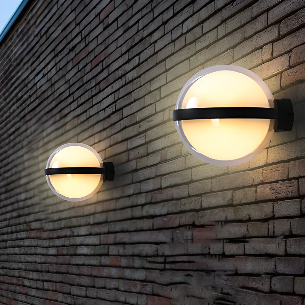 Lampe murale ronde LED Sirea, corps en fer design nordique minimaliste
