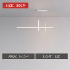 Black Minimalist LED Pendant Light, Dimmable Suspension Lamp For Dining Tables