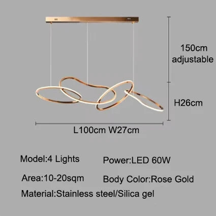 LEDペンダントライト器具、リモコンカラーコントロール付き調光可能マルチライト