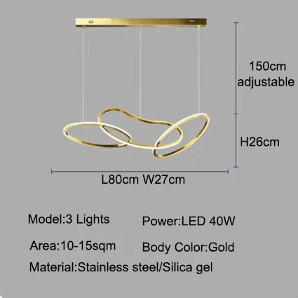 LEDペンダントライト器具、リモコンカラーコントロール付き調光可能マルチライト