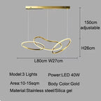 LEDペンダントライト器具、リモコンカラーコントロール付き調光可能マルチライト