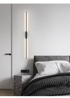 LED-strimmel væglampe, sort aluminium sofa- og TV-baggrundsbelysning