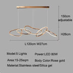 LEDペンダントライト器具、リモコンカラーコントロール付き調光可能マルチライト