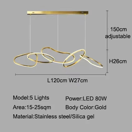 LEDペンダントライト器具、リモコンカラーコントロール付き調光可能マルチライト