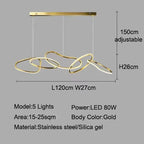 LEDペンダントライト器具、リモコンカラーコントロール付き調光可能マルチライト