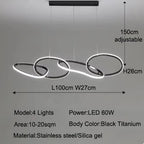 LEDペンダントライト器具、リモコンカラーコントロール付き調光可能マルチライト