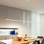Black Minimalist LED Pendant Light, Dimmable Suspension Lamp For Dining Tables
