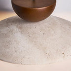 Natural Travertine Stone Pendant Light With Warm Ambient Glow