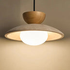 Natural Travertine Stone Pendant Light With Warm Ambient Glow