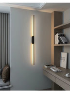 LED-strimmel væglampe, sort aluminium sofa- og TV-baggrundsbelysning