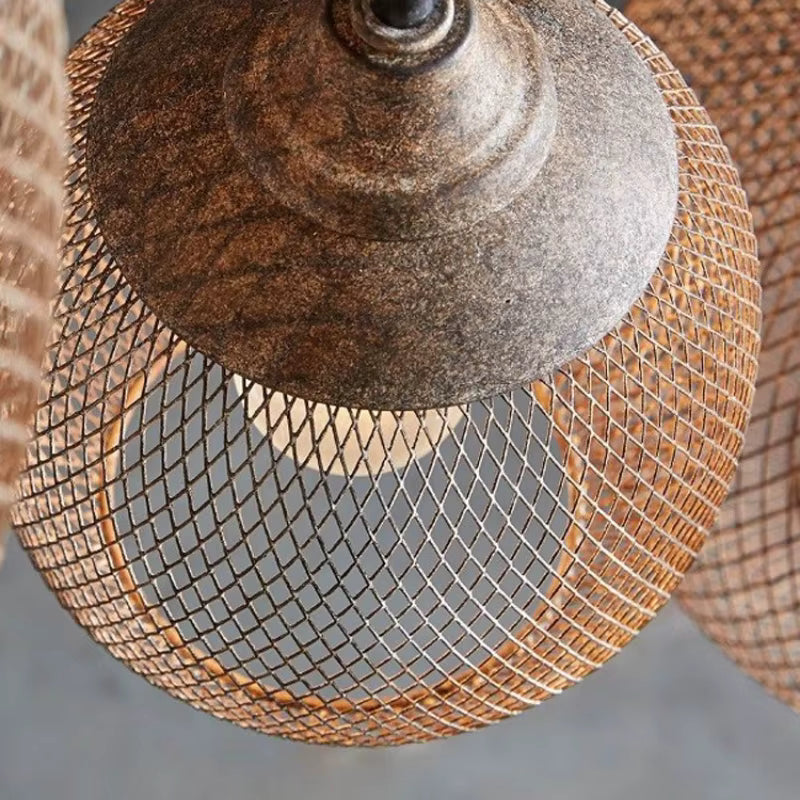Aursorir Rust Mesh Metal Pendant Light, Three Sizes Available