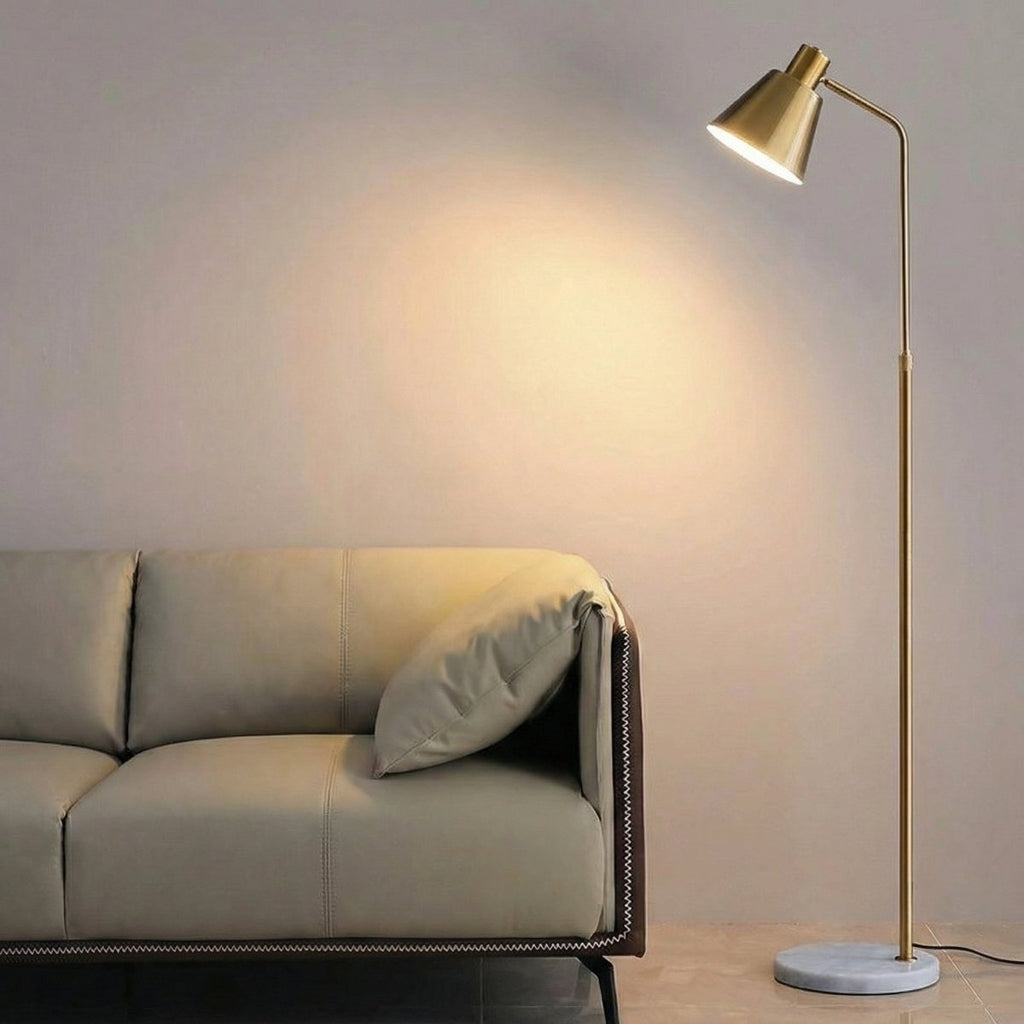 Nordic Floor Lamp, Wooden Base, 60-Inch Height, Simple Minimalist Design