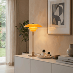 Elegant Nordic Glass Table Lamp With Halo Glow 15 Inch Tall