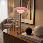 Elegant Nordic Glass Table Lamp With Halo Glow 15 Inch Tall
