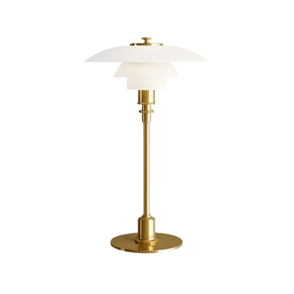 Elegant Nordic Glass Table Lamp With Halo Glow 15 Inch Tall