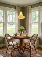 Schoolhouse pendant light glass shade and slim metal cap