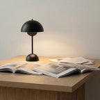 Sculpted Gloss Dome Lamp, Modern Style, 12-Inch Tall Fixture
