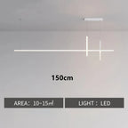 Black Minimalist LED Pendant Light, Dimmable Suspension Lamp For Dining Tables