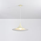 Semi pendel, bueformet spunset aluminiums-skærm, E26/E27, fast installation