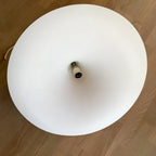 Semi pendel, bueformet spunset aluminiums-skærm, E26/E27, fast installation