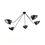 Spider Ceiling Light, Multi-Arm Aluminium & Brass, E26/E27, Hardwired