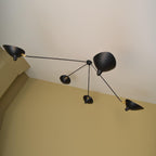 Spider Ceiling Light, Multi-Arm Aluminium & Brass, E26/E27, Hardwired