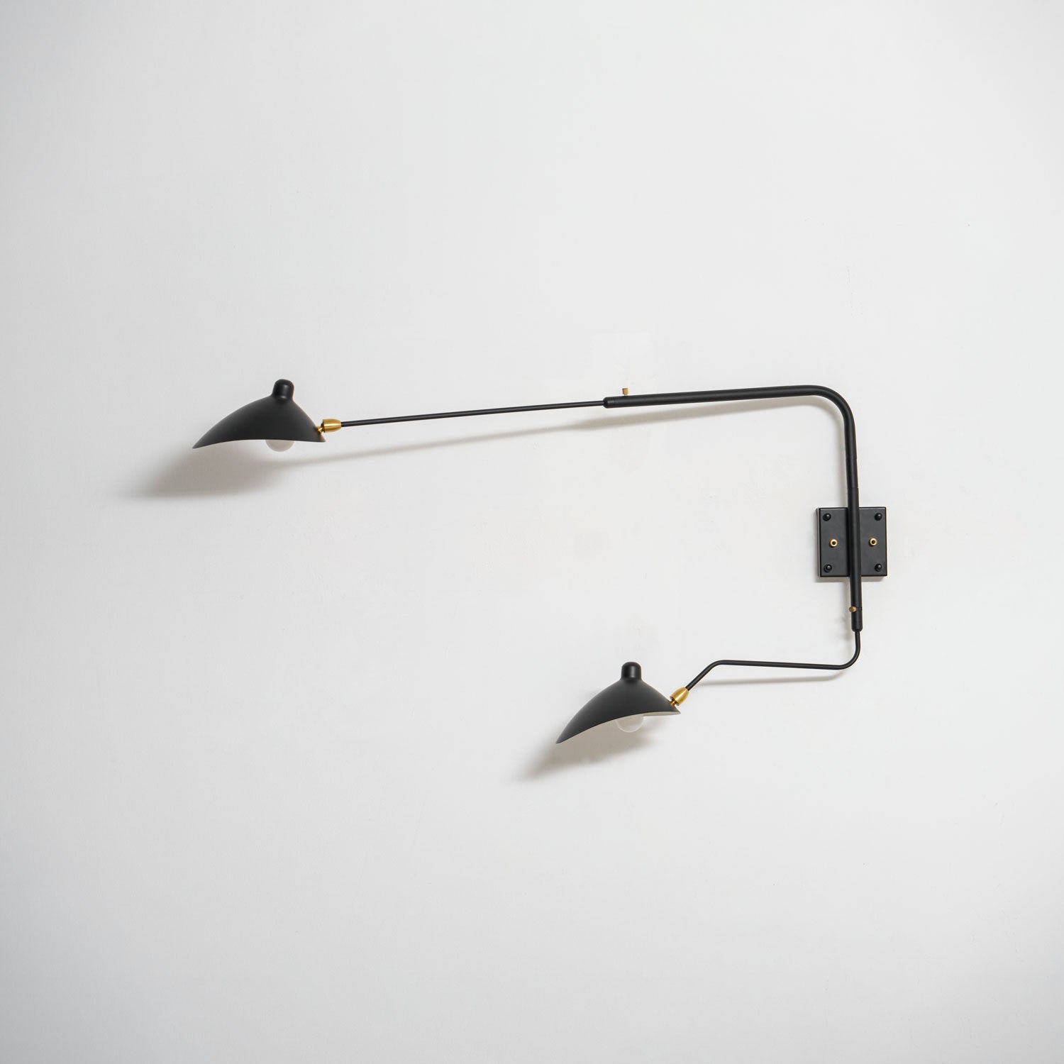 Wall Sconce, Spider Long-Arm, Rotating Shade, Metal and Brass, E26 / E27
