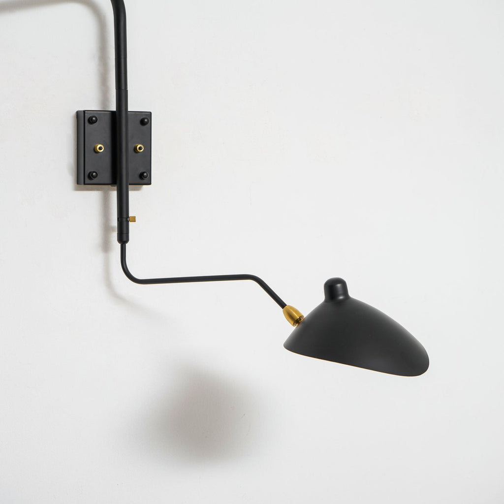 Wall Sconce, Spider Long-Arm, Rotating Shade, Metal and Brass, E26 / E27