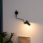 Wall Sconce, Spider Long-Arm, Rotating Shade, Metal and Brass, E26 / E27