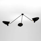 Spider Ceiling Light, Multi-Arm Aluminium & Brass, E26/E27, Hardwired