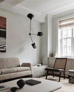 Spider Ceiling Light, Multi-Arm Aluminium & Brass, E26/E27, Hardwired