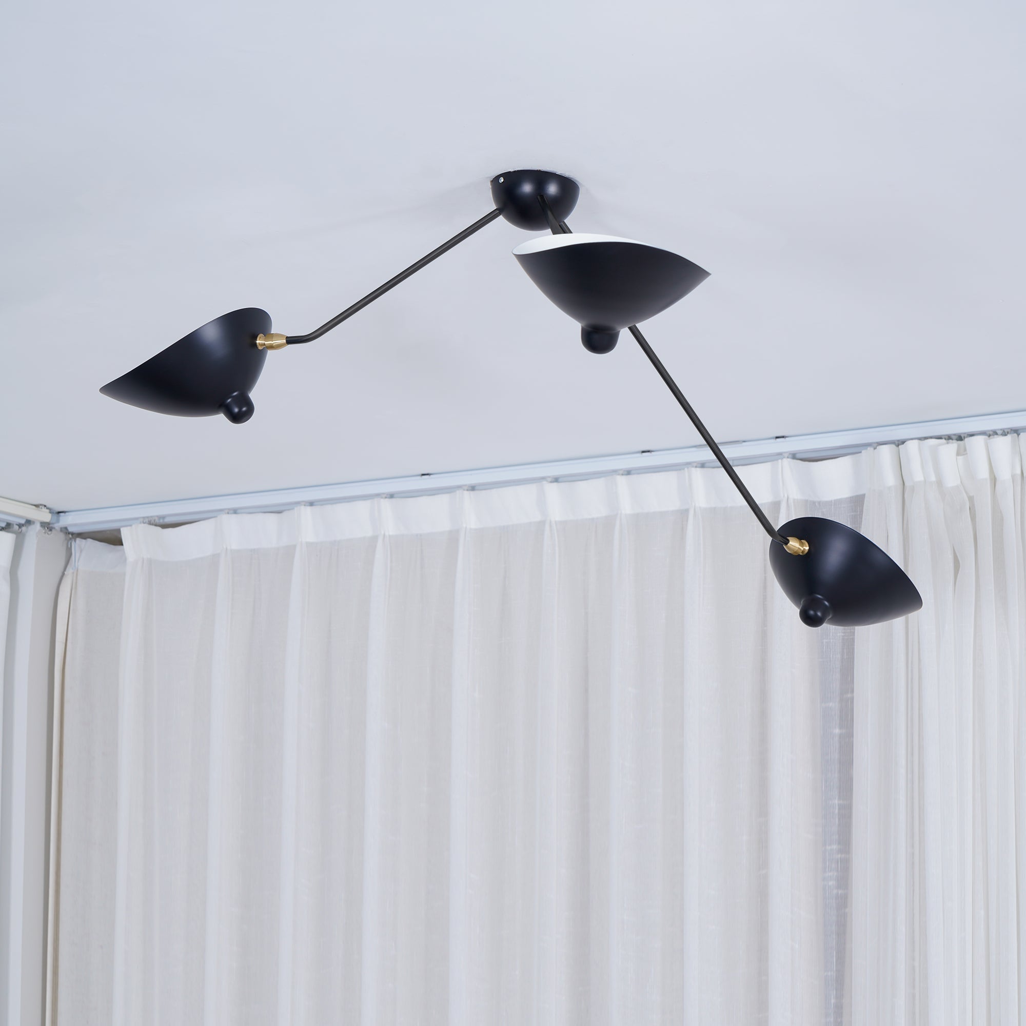 Multi-arm ceiling light against a clean white background
