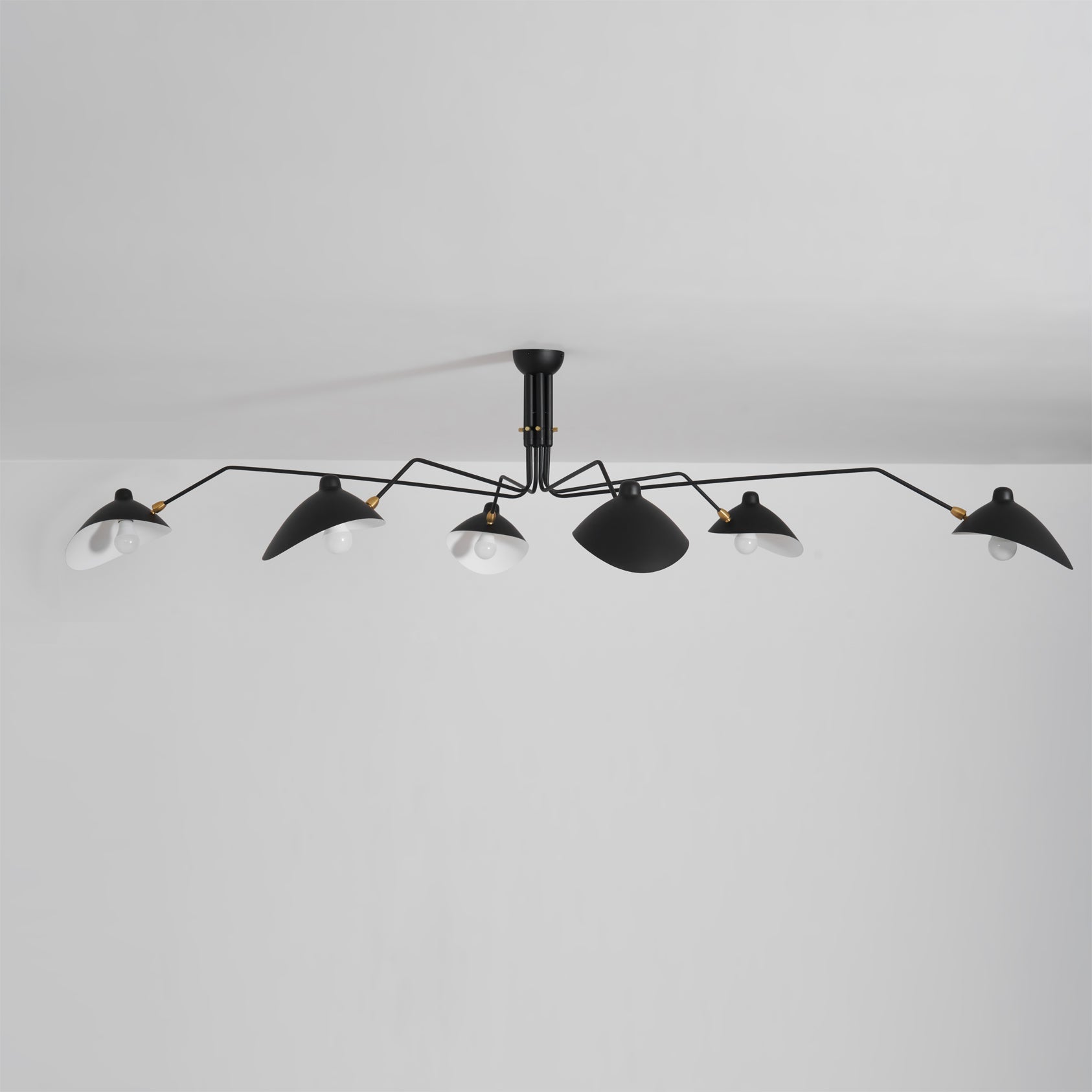 Lustre, Araignée Multi-Bras, Métal et Laiton, E26 / E27, 3 ou 6 Têtes