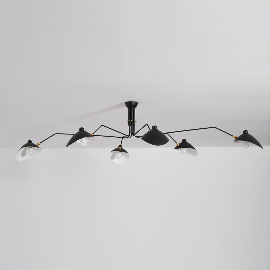 Lustre, Araignée Multi-Bras, Métal et Laiton, E26 / E27, 3 ou 6 Têtes