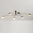 Lustre, Araignée Multi-Bras, Métal et Laiton, E26 / E27, 3 ou 6 Têtes