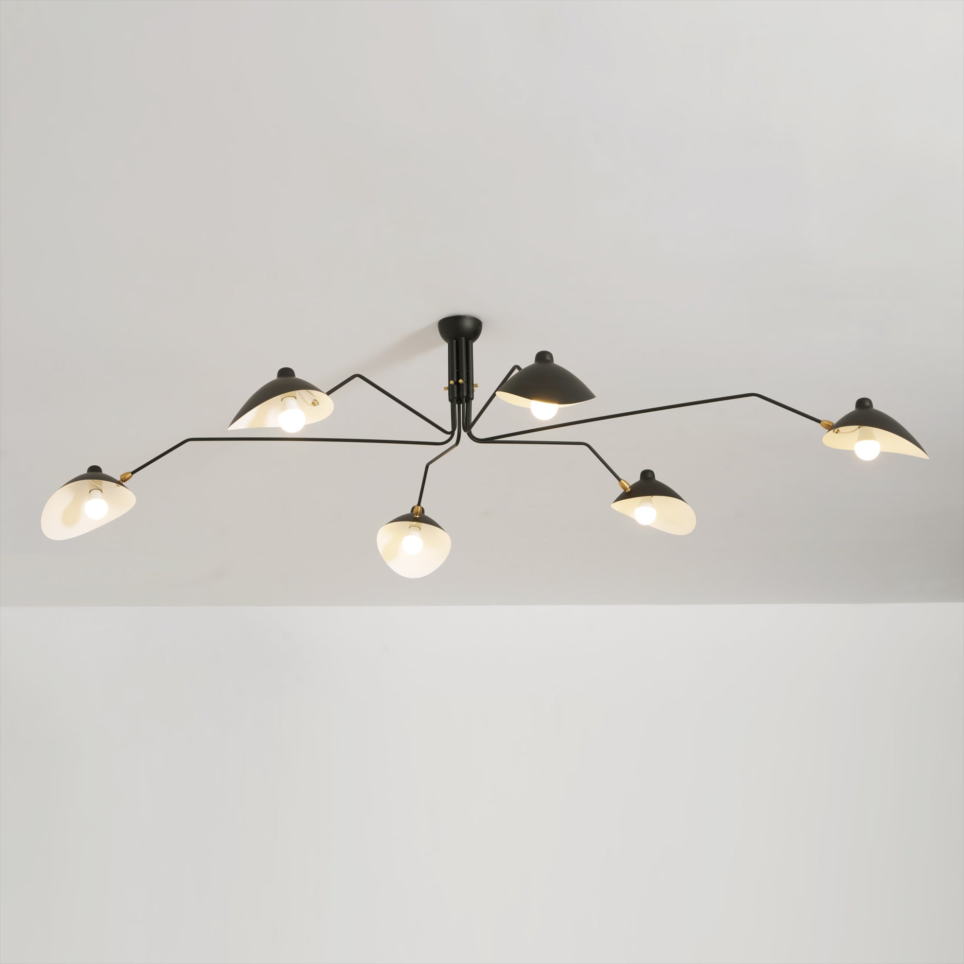 Lustre, Araignée Multi-Bras, Métal et Laiton, E26 / E27, 3 ou 6 Têtes