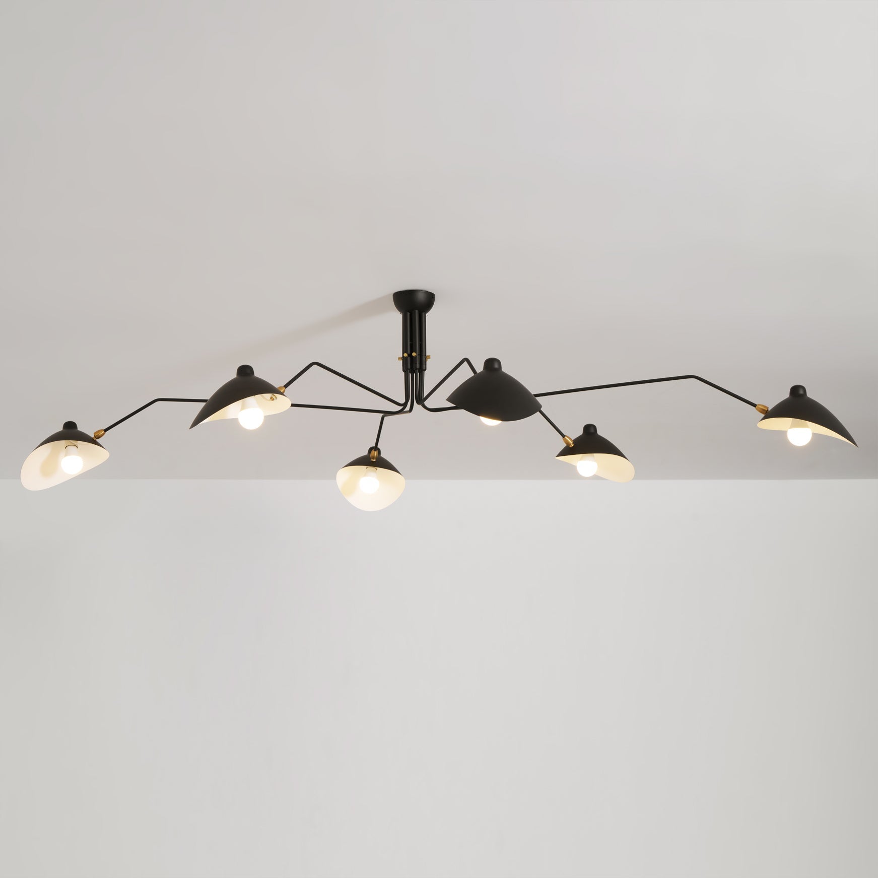 Lustre, Araignée Multi-Bras, Métal et Laiton, E26 / E27, 3 ou 6 Têtes