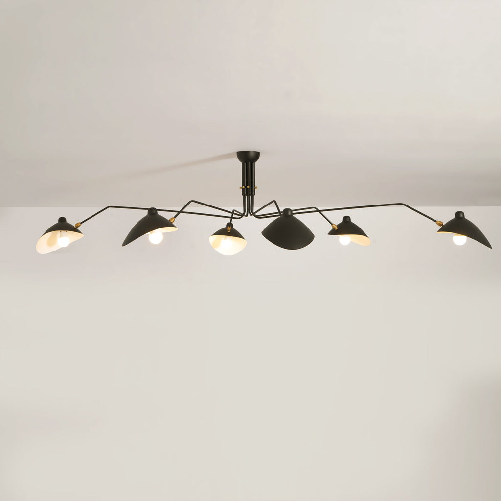 Lustre, Araignée Multi-Bras, Métal et Laiton, E26 / E27, 3 ou 6 Têtes