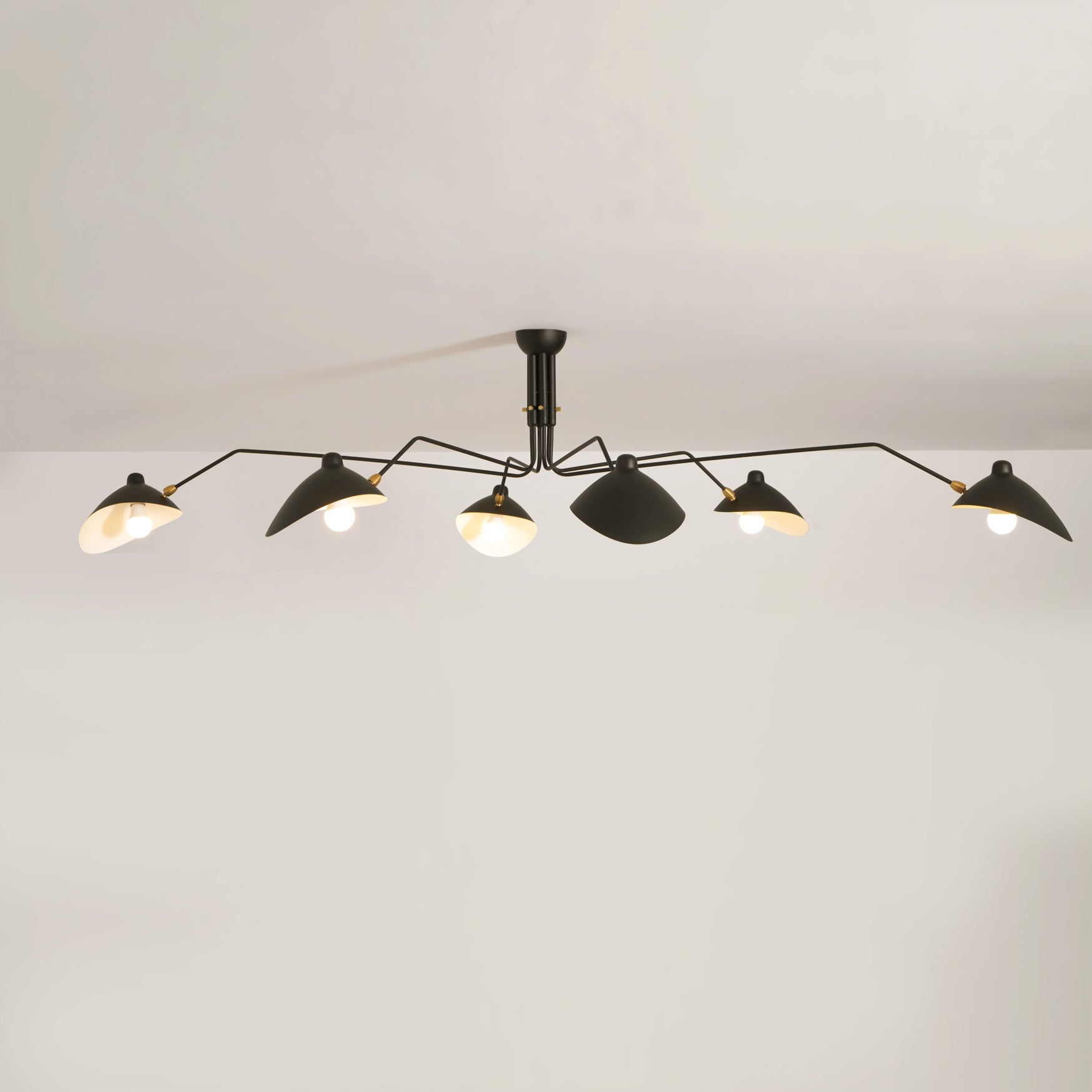 Lustre, Araignée Multi-Bras, Métal et Laiton, E26 / E27, 3 ou 6 Têtes